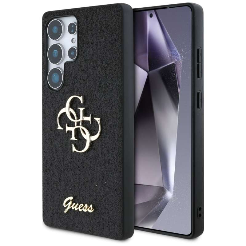 SPOTT-GR GUESS - Δερμάτινη Θήκη για Samsung Galaxy S25 Ultra (Fixed Glitter Big 4G) - Μαύρη