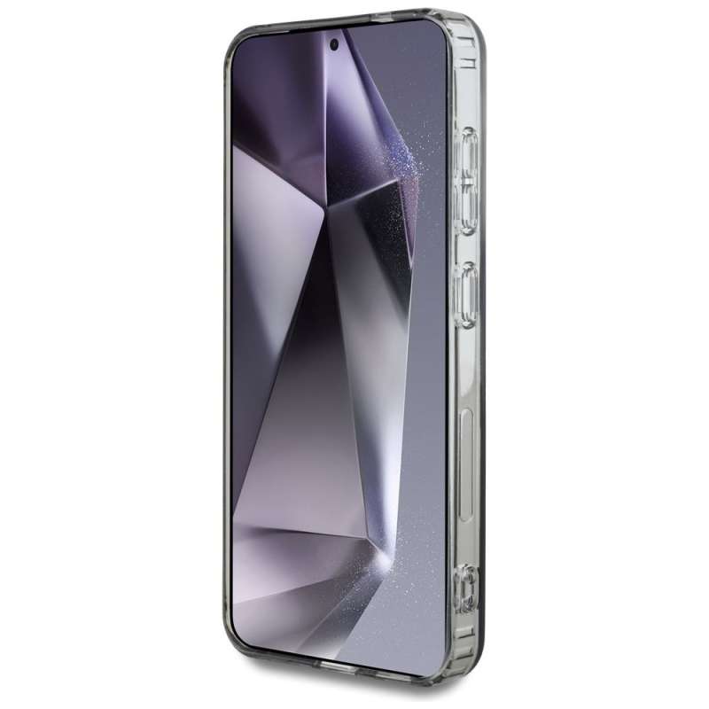 SPOTT-GR GUESS - Δερμάτινη Θήκη για Samsung Galaxy S25 (Glitter Circle Classic Logo MagSafe) - Μαύρη