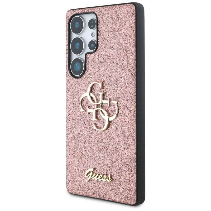SPOTT-GR GUESS - Δερμάτινη Θήκη για Samsung Galaxy S25 Ultra (Fixed Glitter Big 4G) - Ροζ