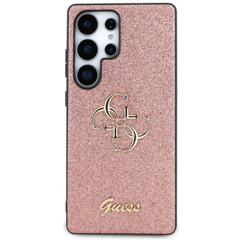 SPOTT-GR GUESS - Δερμάτινη Θήκη για Samsung Galaxy S25 Ultra (Fixed Glitter Big 4G) - Ροζ