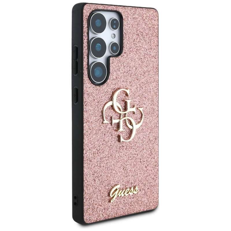 SPOTT-GR GUESS - Δερμάτινη Θήκη για Samsung Galaxy S25 Ultra (Fixed Glitter Big 4G) - Ροζ