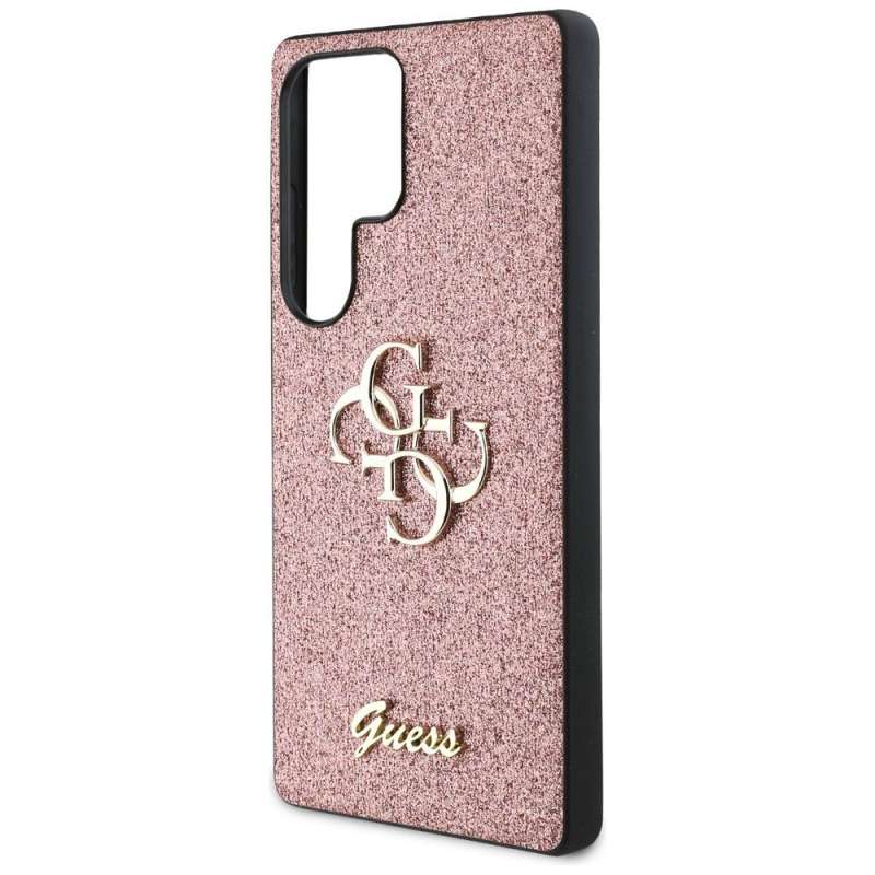 SPOTT-GR GUESS - Δερμάτινη Θήκη για Samsung Galaxy S25 Ultra (Fixed Glitter Big 4G) - Ροζ