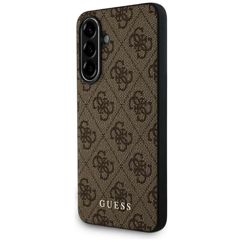 SPOTT-GR GUESS - Δερμάτινη Θήκη για Samsung Galaxy A56 (4G Metal Gold Logo) - Καφέ
