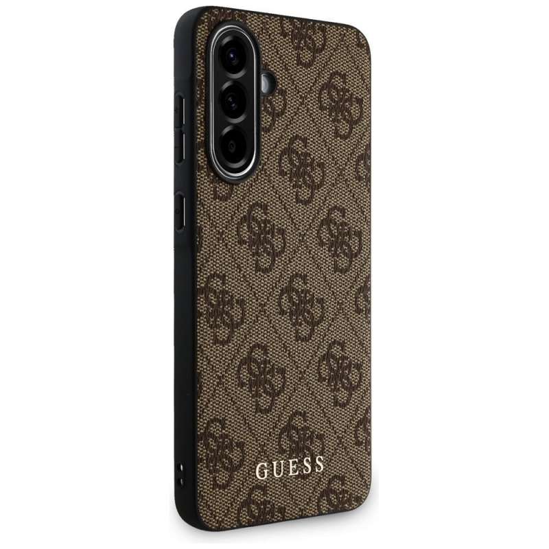 SPOTT-GR GUESS - Δερμάτινη Θήκη για Samsung Galaxy A56 (4G Metal Gold Logo) - Καφέ