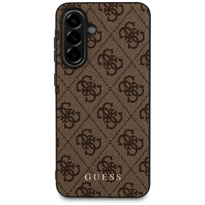 SPOTT-GR GUESS - Δερμάτινη Θήκη για Samsung Galaxy A56 (4G Metal Gold Logo) - Καφέ