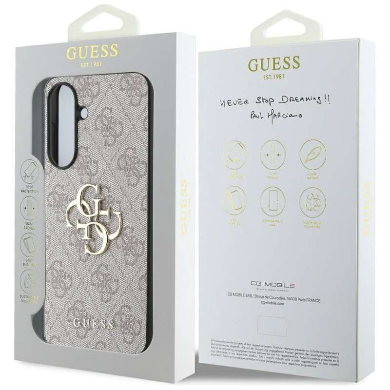 SPOTT-GR GUESS - Δερμάτινη Θήκη για Samsung Galaxy A36 5G (Big 4G Logo Classic) - Ροζ