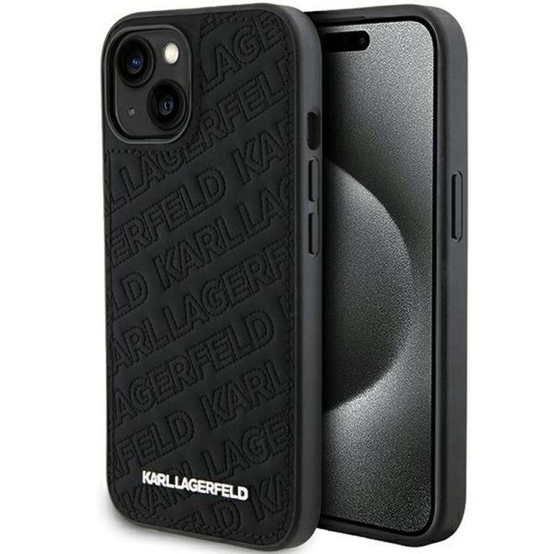 SPOTT-GR Karl Lagerfeld - Θήκη για Apple iPhone 15 (Quilted Pattern) σε Μαύρο Χρώμα