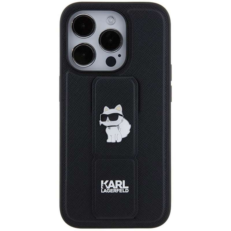 SPOTT-GR Karl Lagerfeld - Θήκη για Apple iPhone 14 Pro Max (Gripstand Saffiano Choupette PIN) - Μαύρη