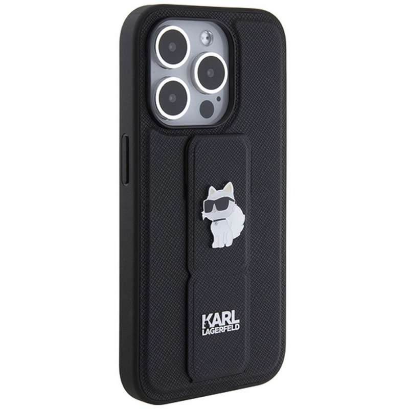 SPOTT-GR Karl Lagerfeld - Θήκη για Apple iPhone 14 Pro Max (Gripstand Saffiano Choupette PIN) - Μαύρη