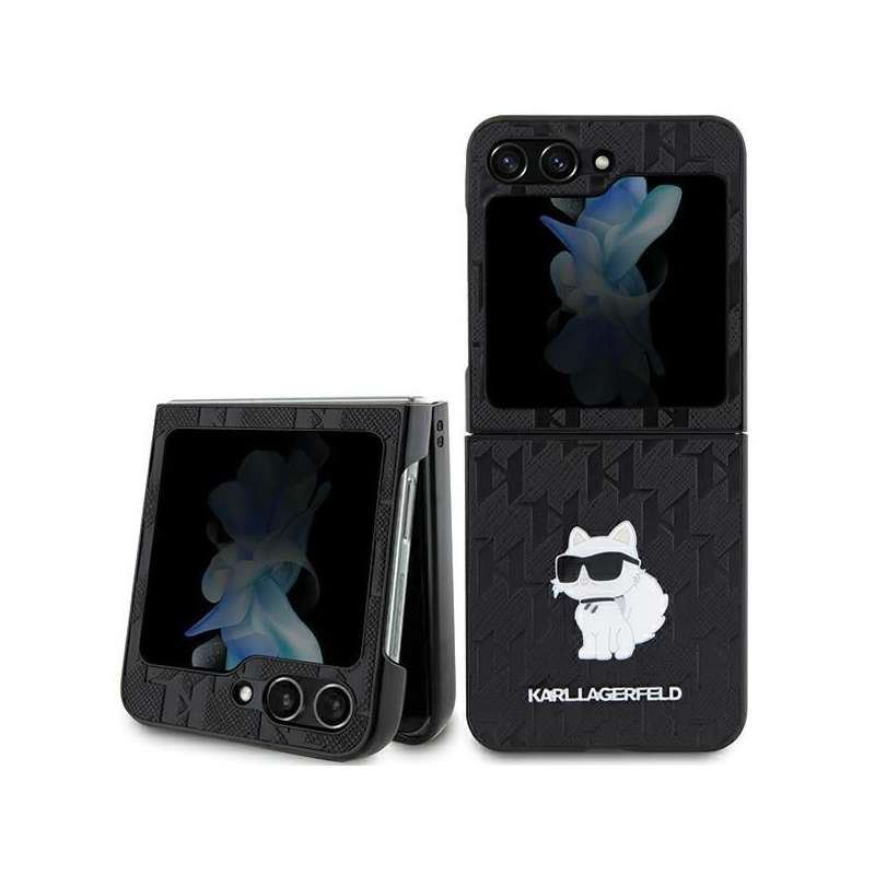 SPOTT-GR Karl Lagerfeld - Θήκη για Samsung Galaxy Z Flip 5 (Saffiano Mono Choupette PIN) - Μαύρη