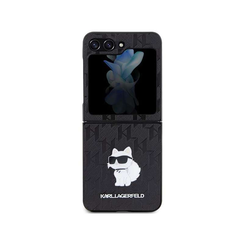 SPOTT-GR Karl Lagerfeld - Θήκη για Samsung Galaxy Z Flip 5 (Saffiano Mono Choupette PIN) - Μαύρη