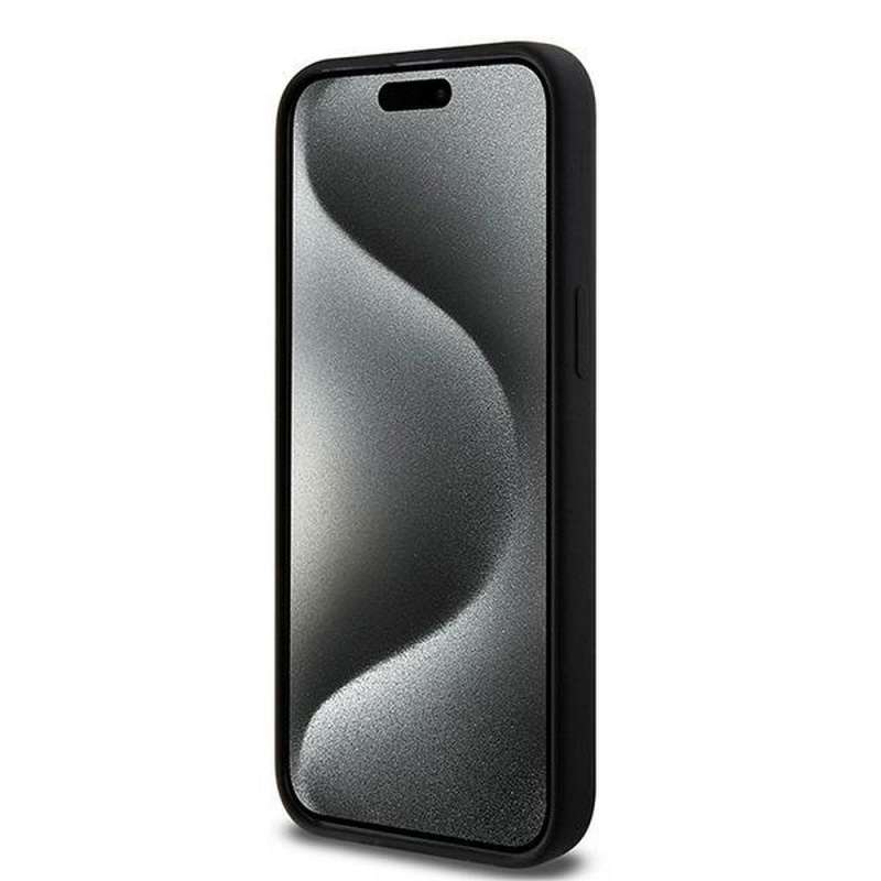 SPOTT-GR Karl Lagerfeld - Θήκη για Apple iPhone 15 Pro Max με Υποστήριξη MagSafe (Silicone KC Body Ring) - Μαύρη