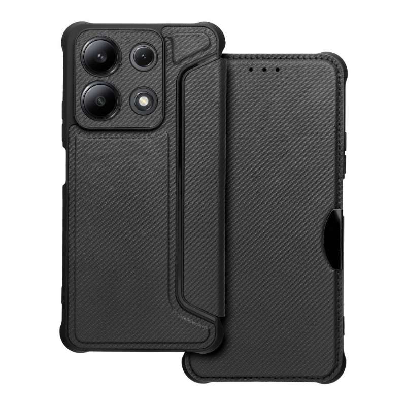 SPOTT-GR Razor Book Case - Θήκη Πορτοφόλι για Xiaomi Redmi Note 13 4G - Μαύρη