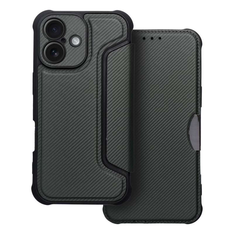 SPOTT-GR Razor Book Case - Θήκη Πορτοφόλι για Apple iPhone 16 Plus - Πράσινη