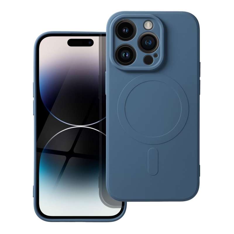 SPOTT-GR Silicone 2mm Mag Case - Λεπτή Θήκη Σιλικόνης 2mm με Υποστήριξη MagSafe για Apple iPhone 14 Pro - Μπλε