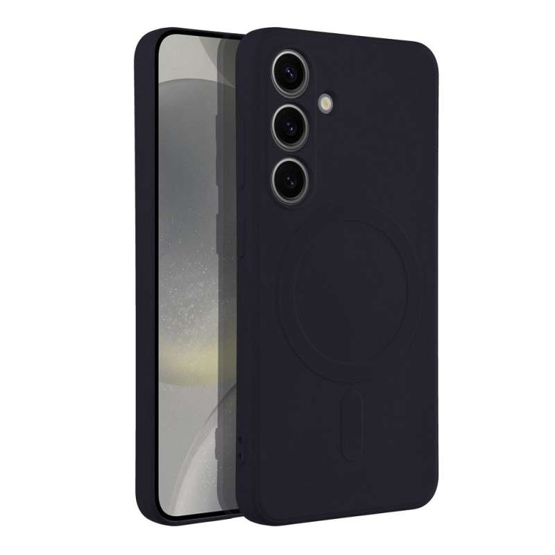 SPOTT-GR Silicone 2mm Mag Case - Λεπτή Θήκη Σιλικόνης 2mm με Υποστήριξη MagSafe για Samsung Galaxy S24 - Μαύρη