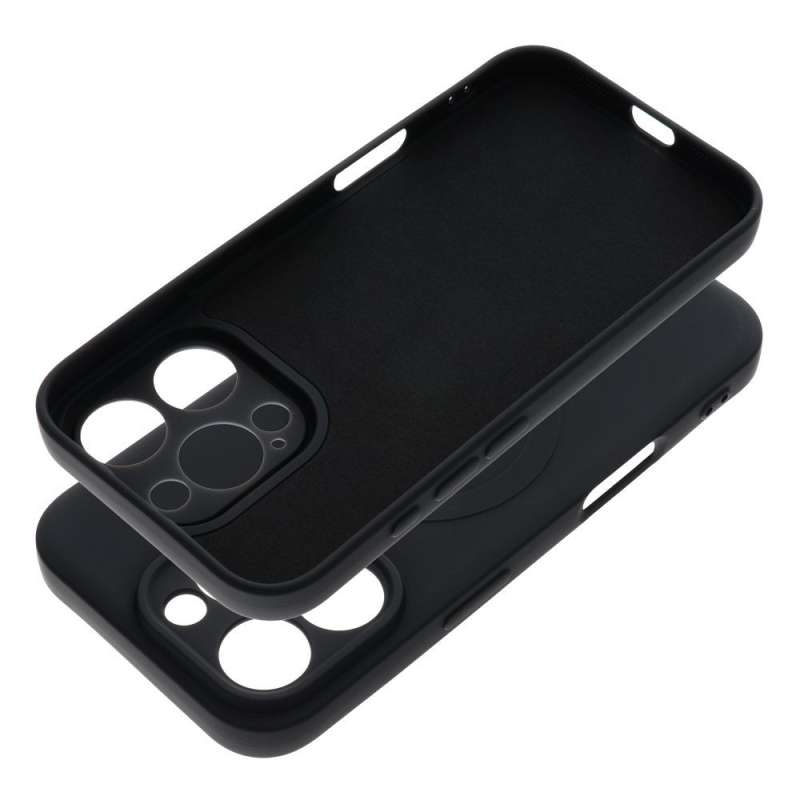 SPOTT-GR Silicone 2mm Mag Case - Λεπτή Θήκη Σιλικόνης 2mm με Υποστήριξη MagSafe για Apple iPhone 16 Pro - Μαύρη