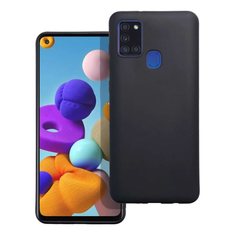 SPOTT-GR Matte Case - Θήκη Σιλικόνης Ματ για Samsung Galaxy A21S - Μαύρη