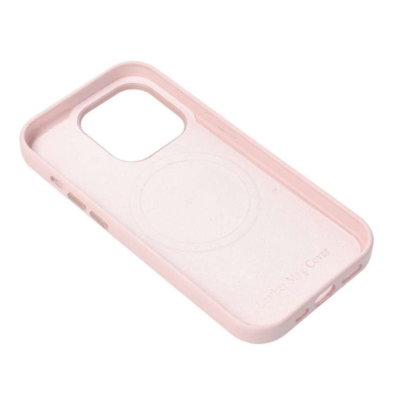 SPOTT-GR Leather Mag Case - Θήκη Δερματίνης με Υποστήριξη MagSafe για Samsung Galaxy S25 Plus - Ροζ