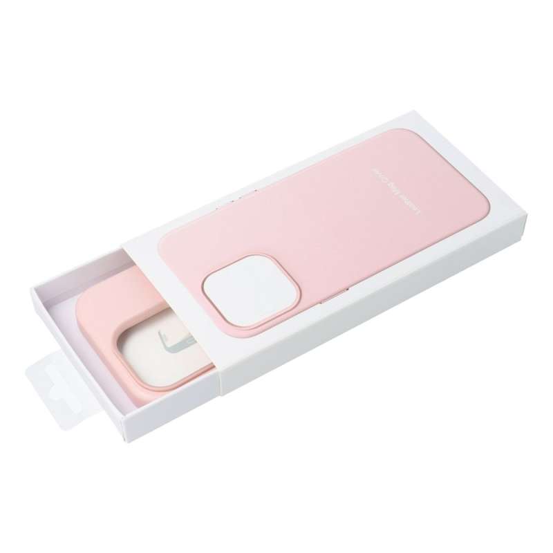 SPOTT-GR Leather Mag Case - Θήκη Δερματίνης με Υποστήριξη MagSafe για Samsung Galaxy S25 Plus - Ροζ
