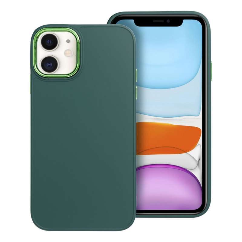 SPOTT-GR Frame Case - Θήκη Σιλικόνης για Apple iPhone 11 - Πράσινη