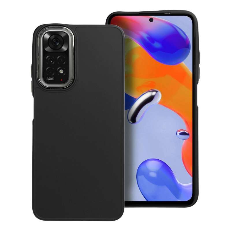 SPOTT-GR Frame Case - Θήκη Σιλικόνης για Xiaomi Redmi Note 11 / 11S - Μαύρη