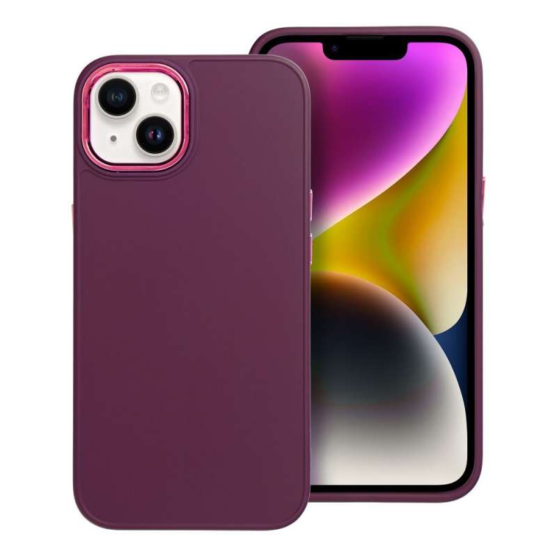 SPOTT-GR Frame Case - Θήκη Σιλικόνης για Apple iPhone 13 - Μωβ
