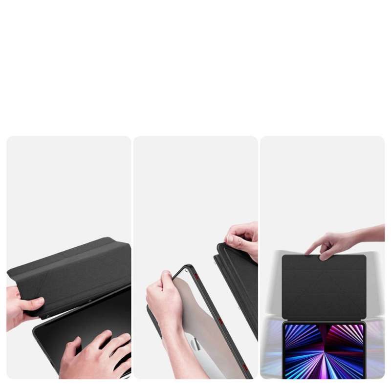 SPOTT-GR Dux Ducis Magi - Θήκη με Υποδοχή Στυλό για Apple iPad Pro 11 (2018 / 2020 / 2021 / 2022) σε Μαύρο Χρώμα