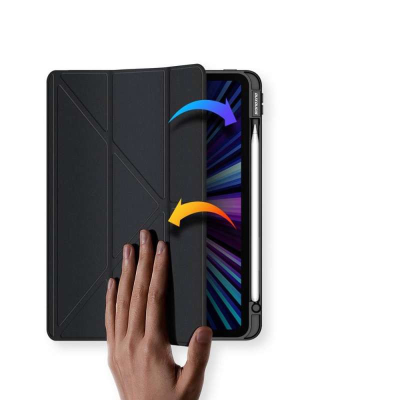 SPOTT-GR Dux Ducis Magi - Θήκη με Υποδοχή Στυλό για Apple iPad Pro 11 (2018 / 2020 / 2021 / 2022) σε Μαύρο Χρώμα