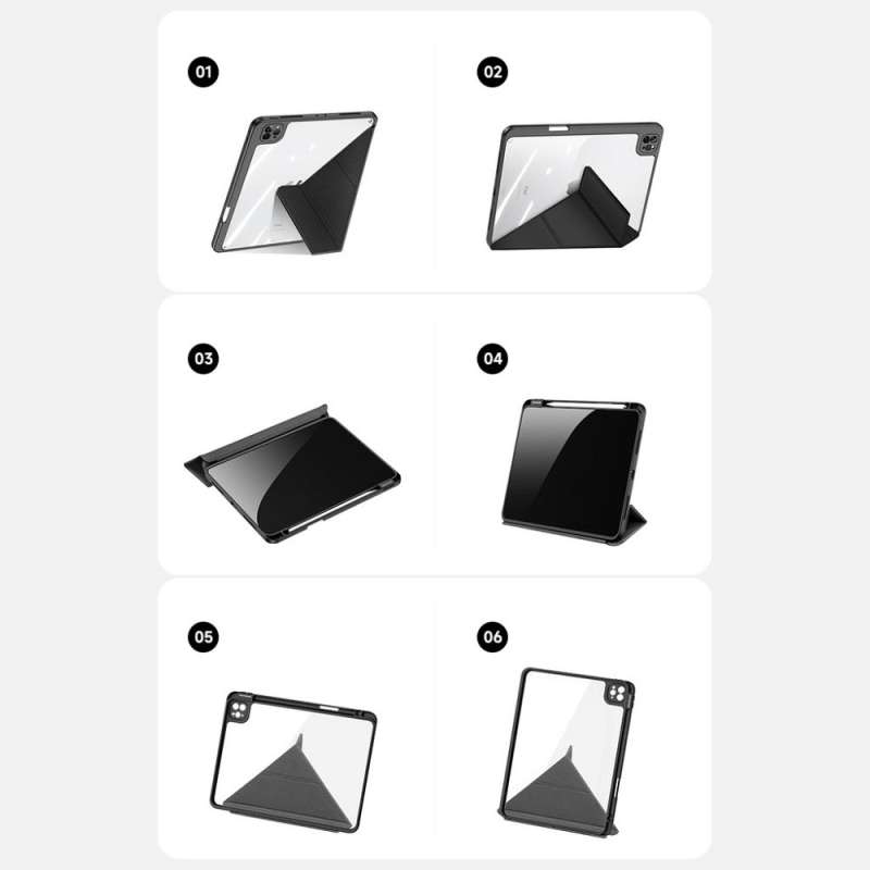 SPOTT-GR Dux Ducis Magi - Θήκη με Υποδοχή Στυλό για Apple iPad Pro 11 (2018 / 2020 / 2021 / 2022) σε Μαύρο Χρώμα