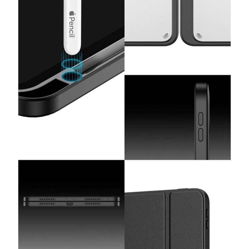 SPOTT-GR Dux Ducis Magi - Θήκη με Υποδοχή Στυλό για Apple iPad Pro 11 (2018 / 2020 / 2021 / 2022) σε Μαύρο Χρώμα