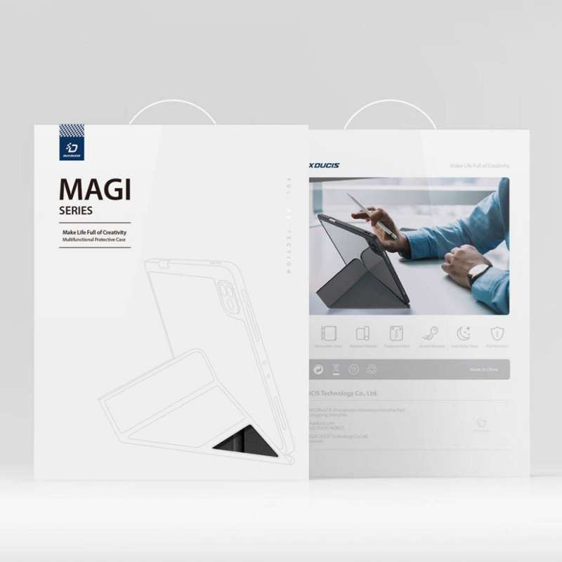 SPOTT-GR Dux Ducis Magi - Θήκη με Υποδοχή Στυλό για Apple iPad Pro 11 (2018 / 2020 / 2021 / 2022) σε Μαύρο Χρώμα