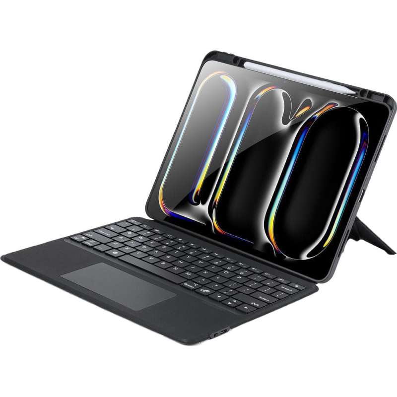 SPOTT-GR Dux Ducis DK Foldable - Θήκη Tablet με Ασύρματο Πληκτρολόγιο QWERTY για Apple iPad Pro 13 (2024) σε Μαύρο Χρώμα