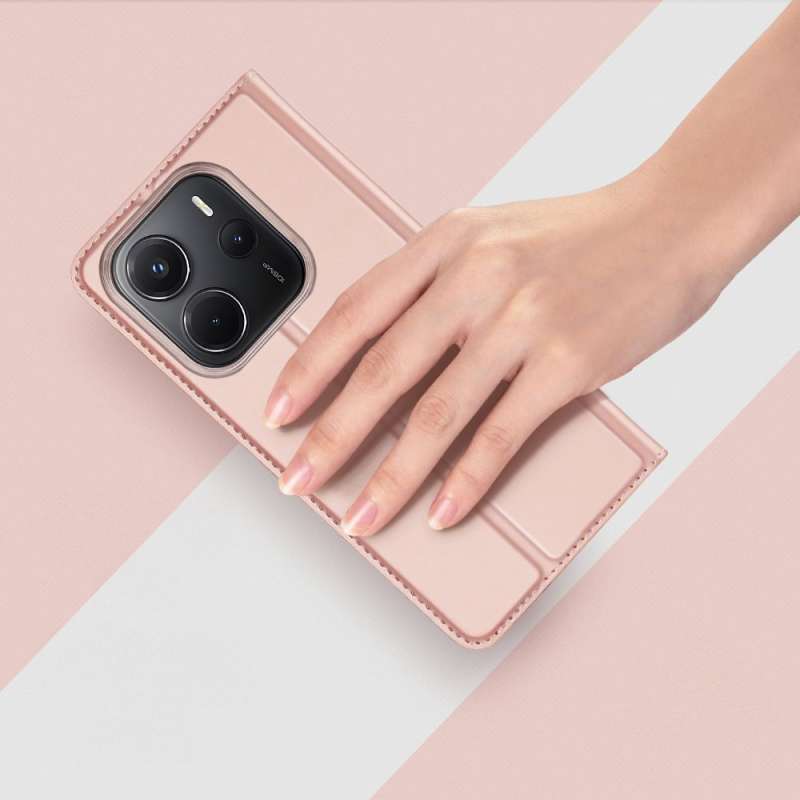 SPOTT-GR Dux Ducis Skin Pro - Θήκη Πορτοφόλι για Xiaomi Redmi Note 14 4G σε Ροζ Xρώμα