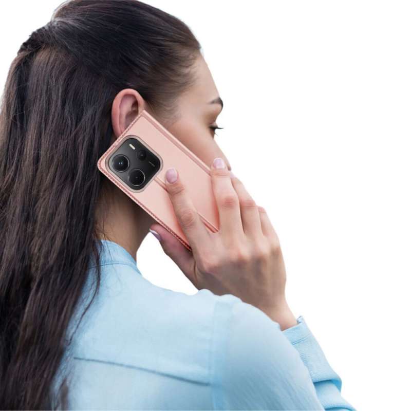 SPOTT-GR Dux Ducis Skin Pro - Θήκη Πορτοφόλι για Xiaomi Redmi Note 14 4G σε Ροζ Xρώμα