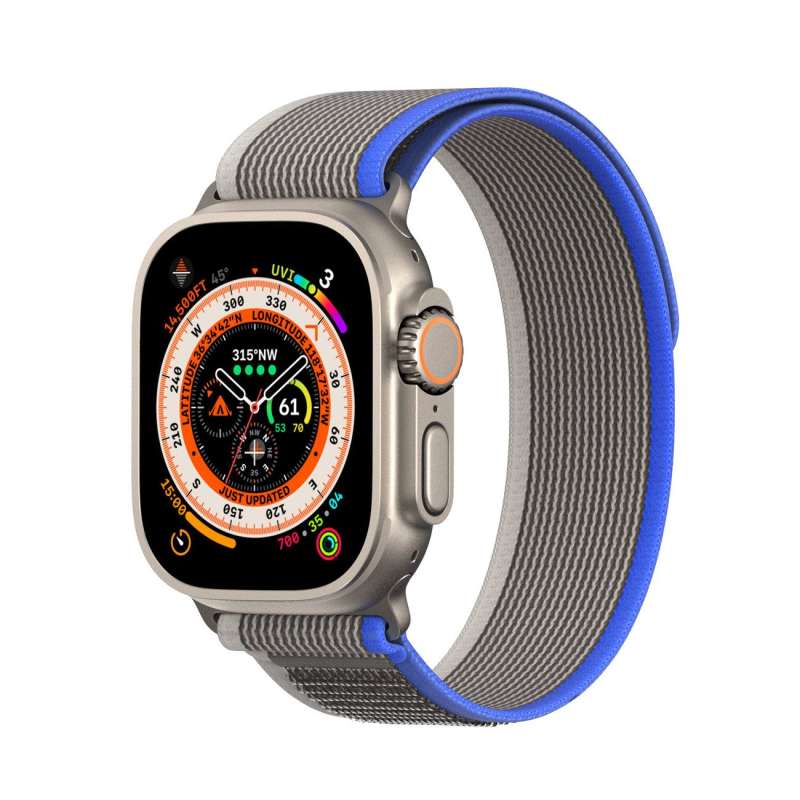 SPOTT-GR Dux Ducis YJ - Nylon Λουράκι για Apple Watch 42 / 44 / 45 / 49mm σε Μπλε Xρώμα