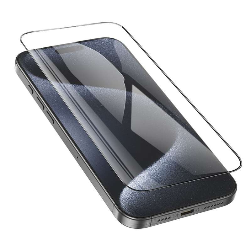 SPOTT-GR Hoco Tempered Glass 5D Guardian Shield - Τζαμάκια Οθόνης (Σετ 10 σε 1) για Apple iPhone 16 Pro Max με Μαύρο Περίγραμμα