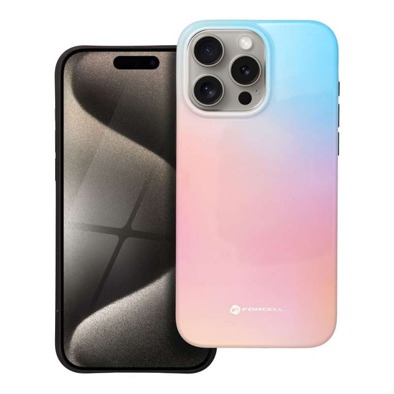 SPOTT-GR Forcell F-Protect Mirage - Ανθεκτική Θήκη με Σχέδιο με Υποστήριξη MagSafe για Apple iPhone 15 Pro Max - Μπλε