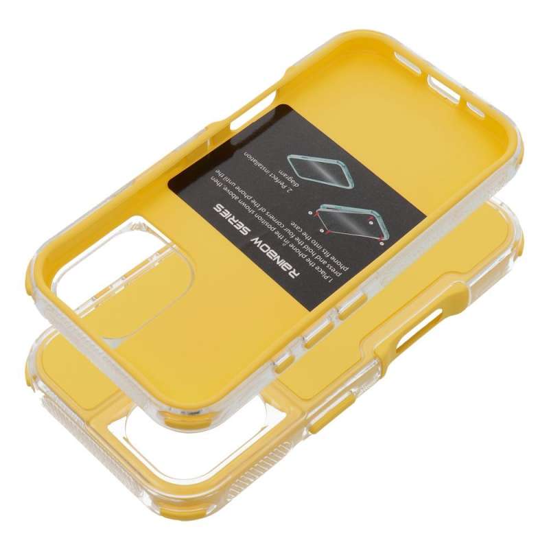 SPOTT-GR Matrix Transparent - Διάφανη Θήκη Σιλικόνης για Apple iPhone 16 - Κίτρινη