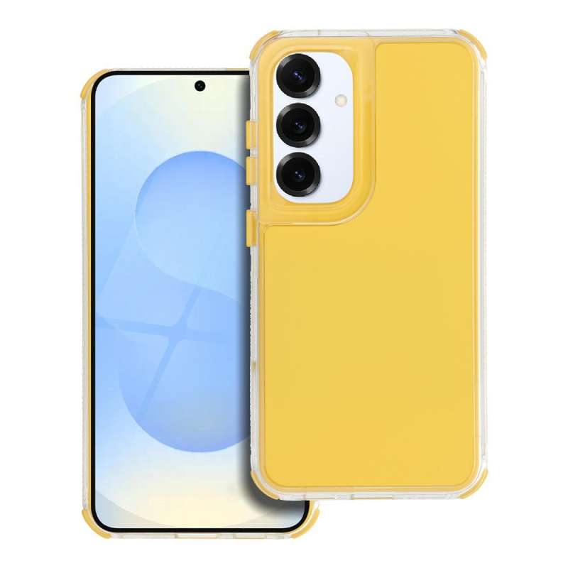 SPOTT-GR Matrix Transparent - Διάφανη Θήκη Σιλικόνης για Samsung Galaxy S25 - Κίτρινη