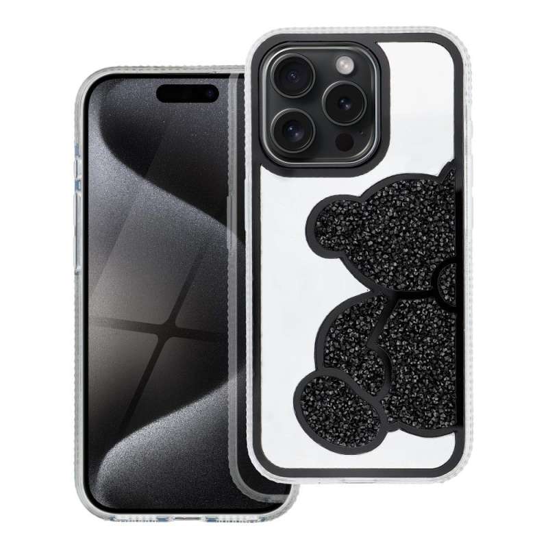 SPOTT-GR Teddy Bear Case - Θήκη με Σχέδιο για Apple iPhone 17 Pro Max - Μαύρη