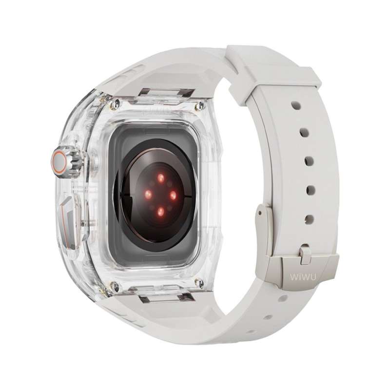 SPOTT-GR WiWU Rambo Wi-WB013 - Λουράκι με Θήκη για Apple Watch 42 / 44 / 45mm σε Άσπρο Xρώμα