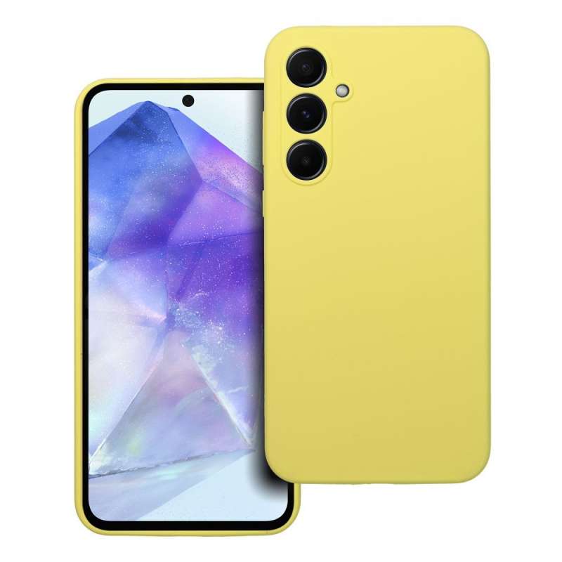 SPOTT-GR Silicone 2mm - Λεπτή Θήκη Σιλικόνης 2mm για Samsung Galaxy A55 5G - Κίτρινη