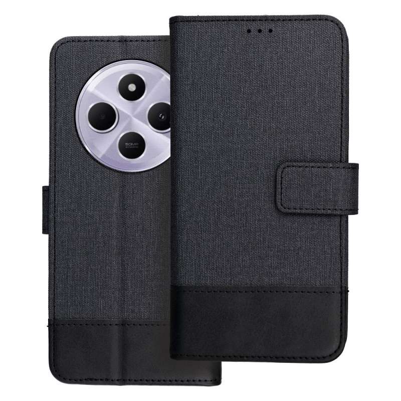 SPOTT-GR Gomma Book Case - Θήκη Πορτοφόλι για Xiaomi Redmi 14C - Μαύρη