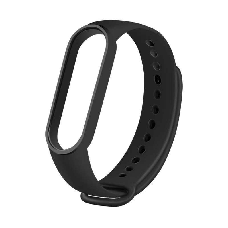 SPOTT-GR Λουράκι Σιλικόνης για Smartwatch για Xiaomi Mi Band 5 / 6 / 7 - Μαύρο