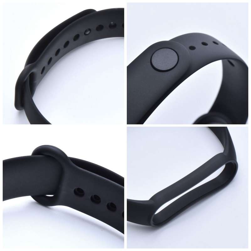SPOTT-GR Λουράκι Σιλικόνης για Smartwatch για Xiaomi Mi Band 5 / 6 / 7 - Μαύρο