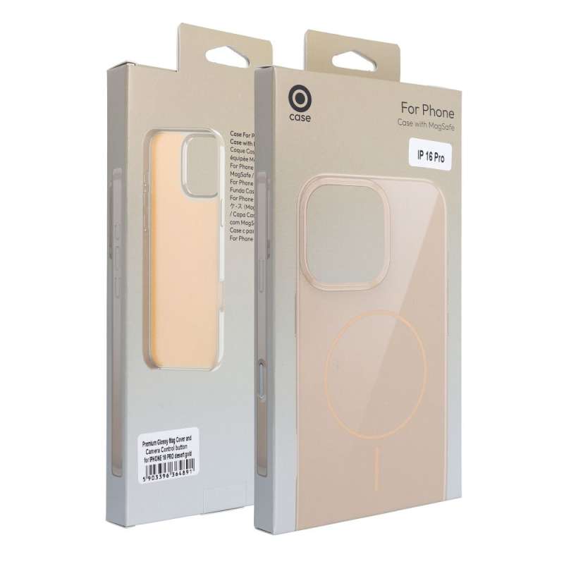 SPOTT-GR Premium Glossy Case - Θήκη με Υποστήριξη MagSafe και Πλήκτρο Ελέγχου Κάμερας για Apple iPhone 16 Plus - Χρυσή