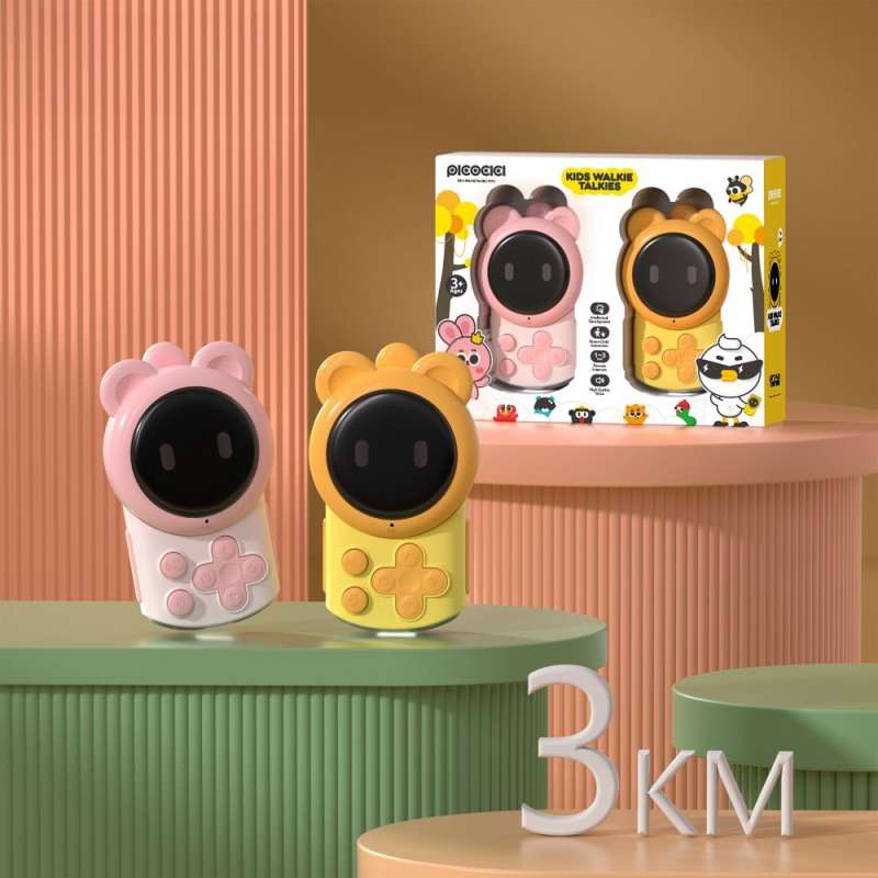 SPOTT-GR Picocici K47 - Παιδικό Παιχνίδι Σετ Walkie-Talkie με Σχήμα Αρκουδάκι σε Πορτοκαλί Χρώμα