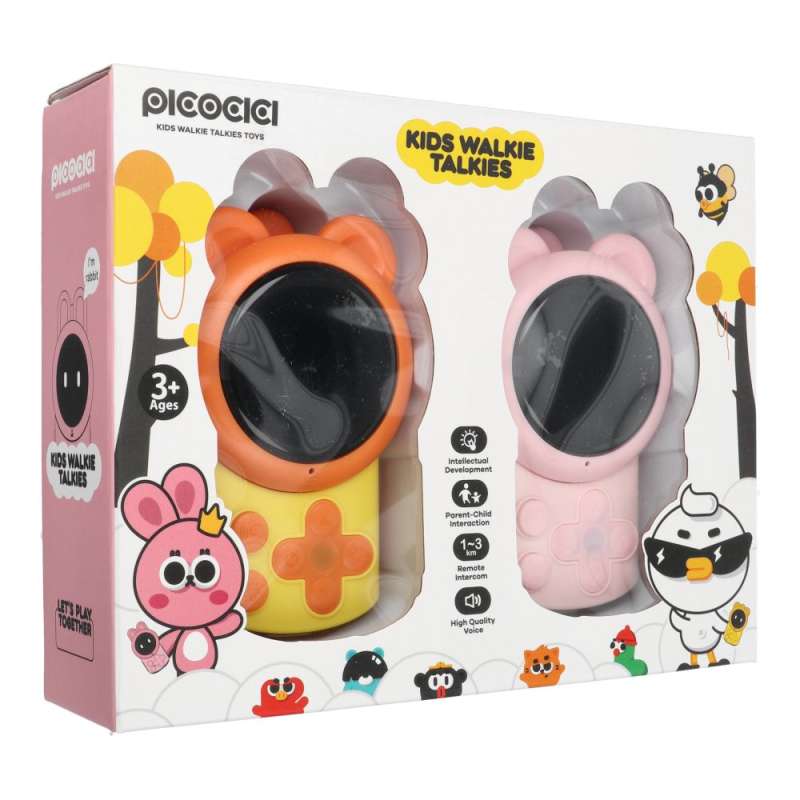 SPOTT-GR Picocici K47 - Παιδικό Παιχνίδι Σετ Walkie-Talkie με Σχήμα Αρκουδάκι σε Πορτοκαλί Χρώμα