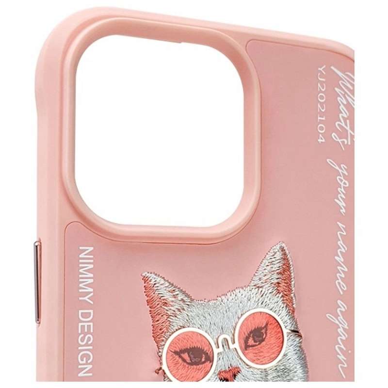 SPOTT-GR Nimmy Case Glasses (Cool Cat) - Θήκη για Apple iPhone 15 Pro σε Ροζ Xρώμα